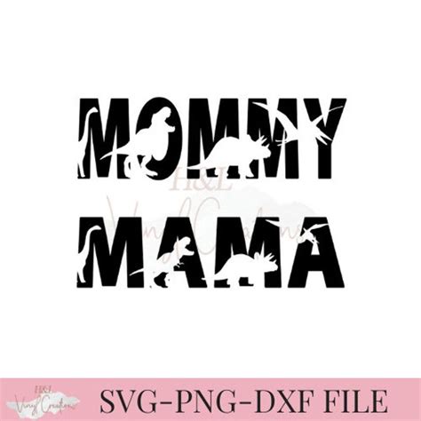 Dinosaur mama and mommy svg SVG PNG DXF Silhouette Cameo | Etsy | Svg