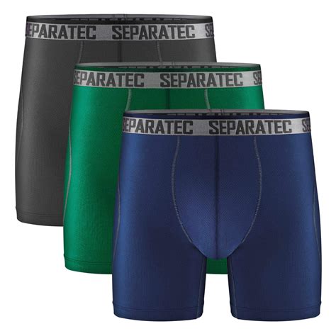 buy separatec men s dual pouch underwear active mesh cool performance long boxer briefs 3 pack