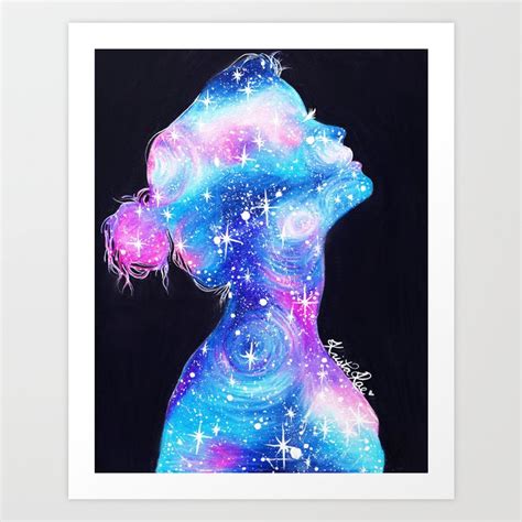 Galaxy Girl Art Print By Krista Rae Society6