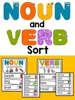 Here, you will find a huge list of verbs, nouns, adjectives and adverbs with the added prefixes and suffixes for the modification. Nouns and Verbs by Rock Paper Scissors | Teachers Pay Teachers