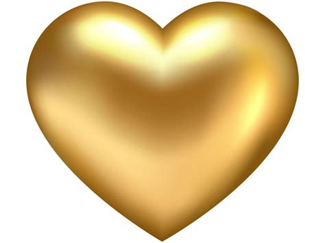 Golden Heart Png Transparent Design Freepngdesign Com