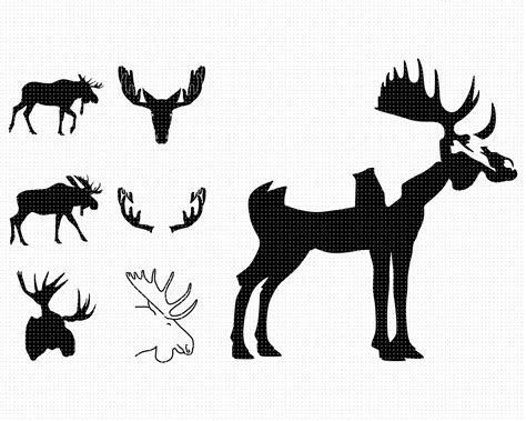Moose SVG, Moose Clipart, Moose PNG, Moose Svg File, Moose Png File 