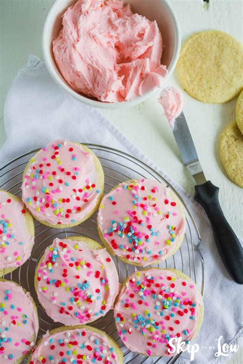 These cookies are free from sugar, dairy, and gluten. Best Sugar Cookie Frosting Ever | Skip To My Lou