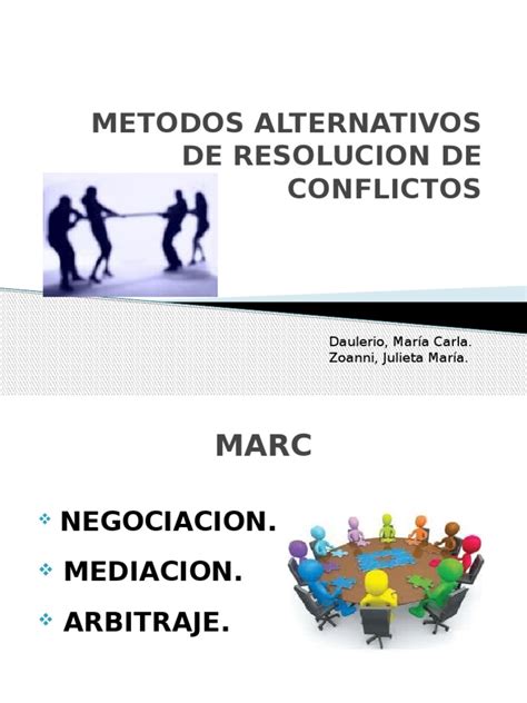 Metodos Alternativos De Resolucion De Conflictos Mediación Arbitraje