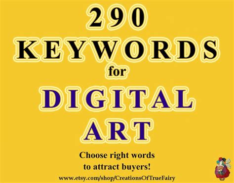 Keywords For Digital Art Keywords List Search Optimization Seo Etsy