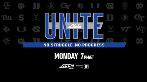 Acc Unite No Struggle No Progress Airs Tonight At 7 Pm Et Espn