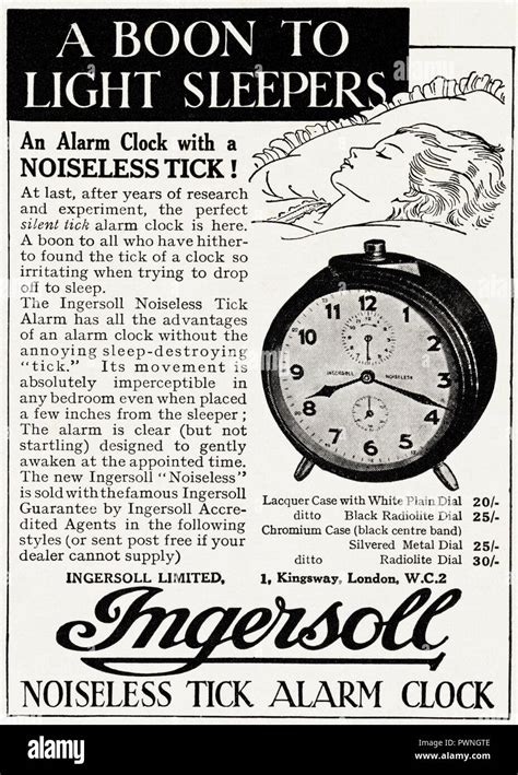 1930s Old Vintage Original Advert Advertising Ingersoll Noiseless Tick