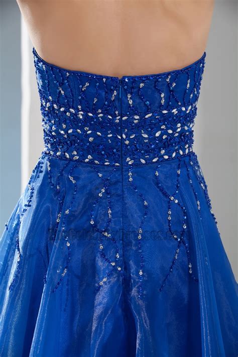Short Royal Blue Halter Graduation Cocktail Party Dresses With Beading