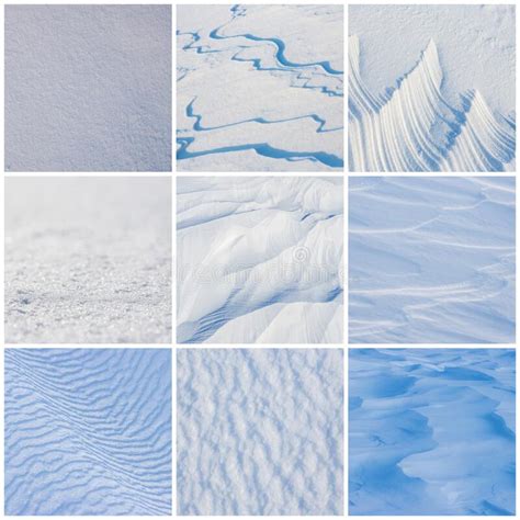 Set Of Snow Textures Collection Of Beautiful Winter Backgrounds With