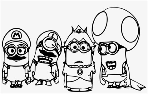 U that can complete levels. Four Minion Mario Coloring - Super Mario Coloring Pages ...