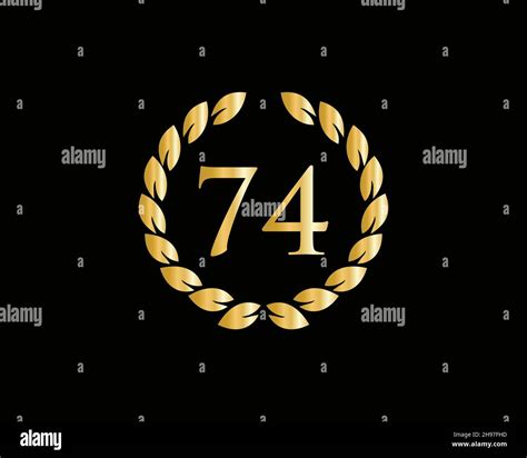 74th Years Anniversary Ring Logo Template 74th Years Anniversary Logo