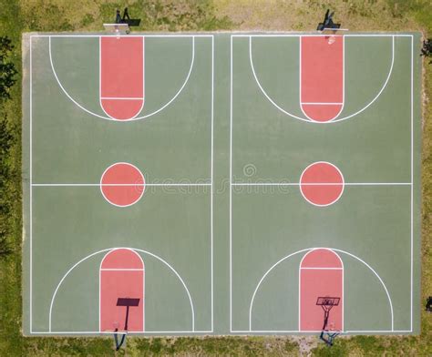 Aerial View Of Basketball Field Stock Image Image Of Match Outdoor