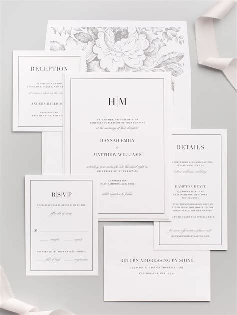 Glam Monogram Wedding Invitations In 2020 Monogram Wedding