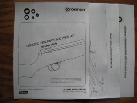 Crosman Reseal Seal Repair Kit With Exploded View Parts List