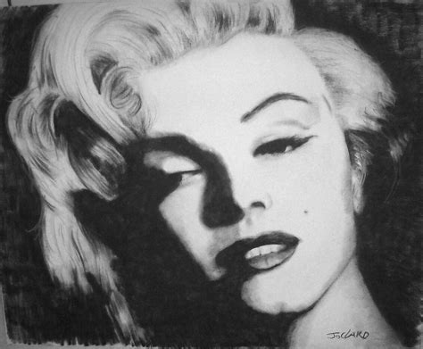 Merilyn Monroe Desenho Em Carvão Sobre Tela José Claro Flickr
