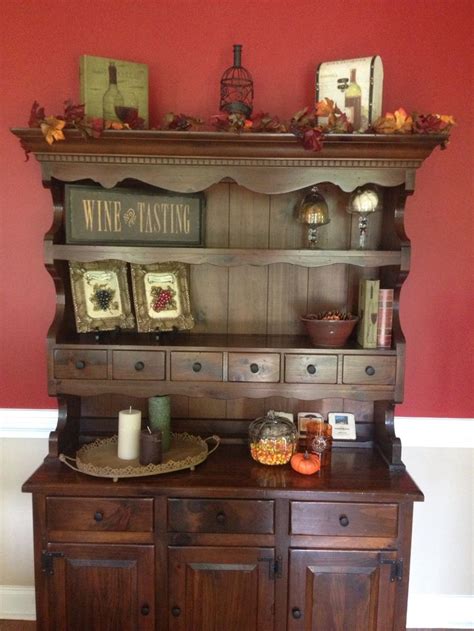 Look through kitchen pictures in different colors and styles. Hutch decorated for Fall | Fun Fall Days | Pinterest ...