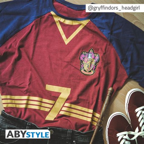 Harry Potter Tshirt Quidditch Jersey Man Ss Red Premium Abysse Corp