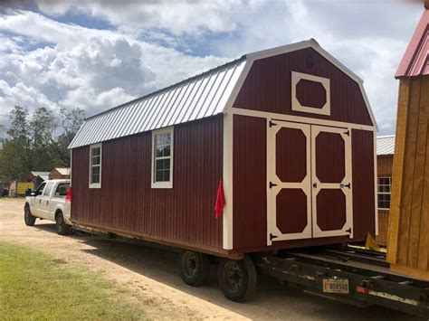 12x24 Lofted Barn Mountain Red Outdoor Structures Outdoor Structures