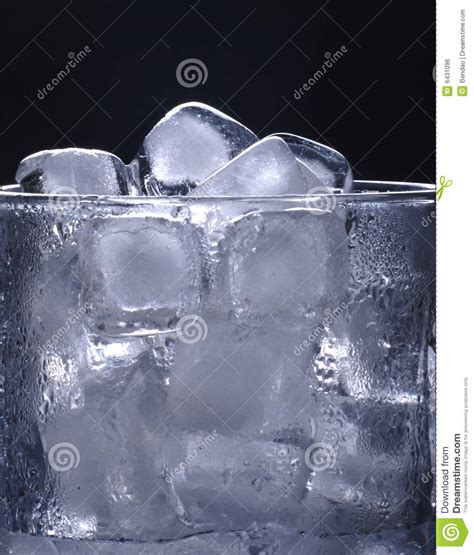 Ice Cubes In Glass Stock Photo Image Of Cold Cool Stack 6431096