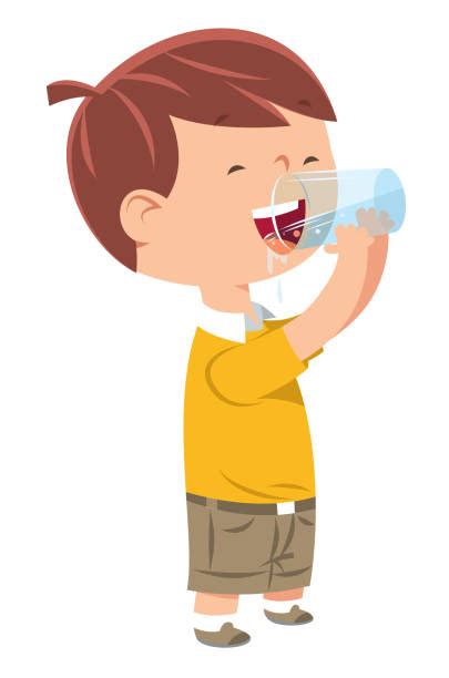 Kid Drinking Water Stock Vectors Istock