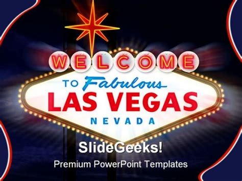 Las Vegas Sign Americana Powerpoint Templates And Powerpoint
