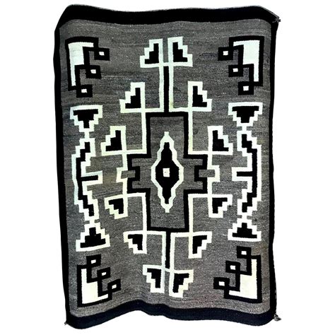 Native American Navajo Handwoven Geometric Rug Mat For Sale At 1stdibs