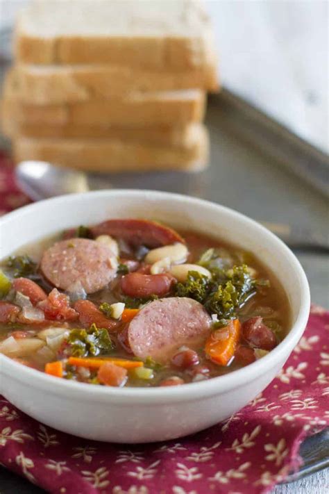 Slow Cooker Tuscan Bean Soup With Sausage Taste And Tell