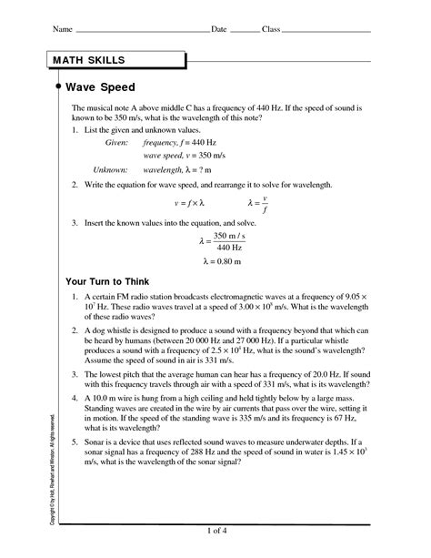 Start date mar 6, 2010. Wave Speed Equation Practice Problems Answer + My PDF Collection 2021