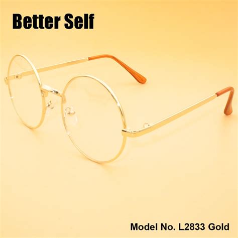 Round Glasses Better Self Stock L2833 Full Rim Eyeglasses Metal Spectacles Retro Optical Frames