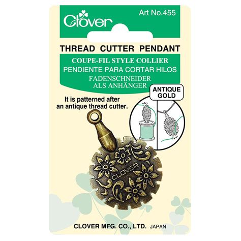thread cutter pendant antique gold clover clover needlecraft inc