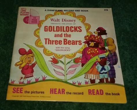 Walt Disney Goldilocks And The Three Bears Book And Record Disneyland 9 99 Picclick