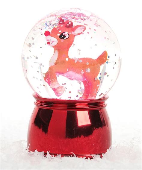 Rudolph The Red Nosed Reindeer Wobble Glitter Snow Globe Snow Globes