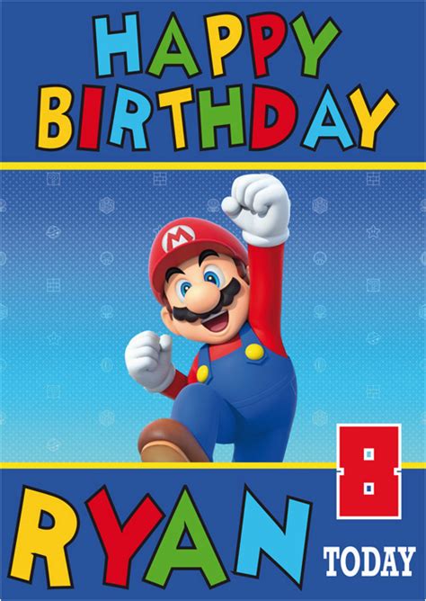 Super Mario Birthday Boy Svg