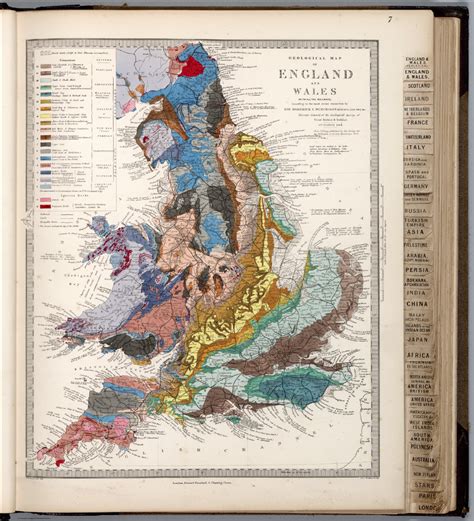 Geological Map Of England And Wales David Rumsey Historical Map