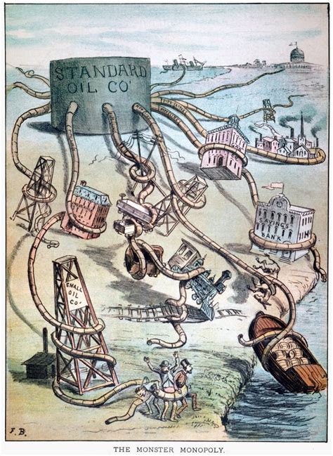Standard Oil Cartoon Nmonster Monopoly American Cartoon 1884