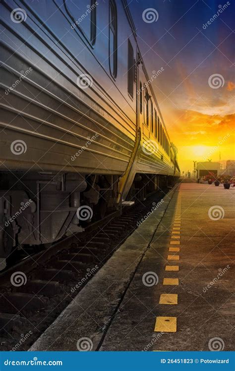 Train Passing Stock Image Image Of Scenic Dusk Speed 26451823