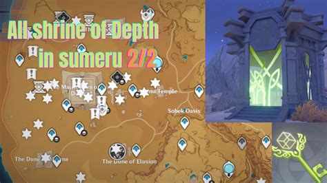 All Shrine Of Depth Locations Hypostyle Desert Sumeru Genshin Impact Youtube