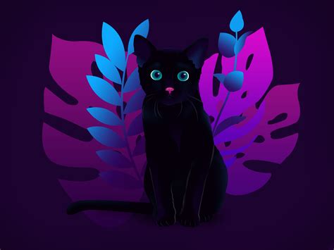 Black Cat By Daria Timokha On Dribbble
