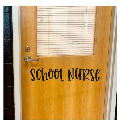 School Nurse Vinyl Decal For Door Or Wall School Nurses Office Or