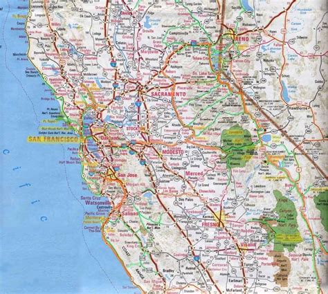 California Map Driving Map Of Northern California Printable Maps
