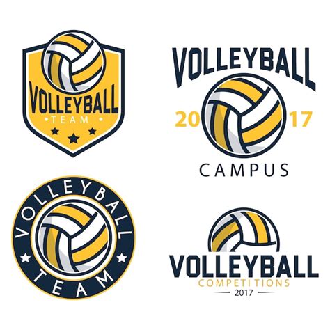 Free Vector Volleyball Logo Templates