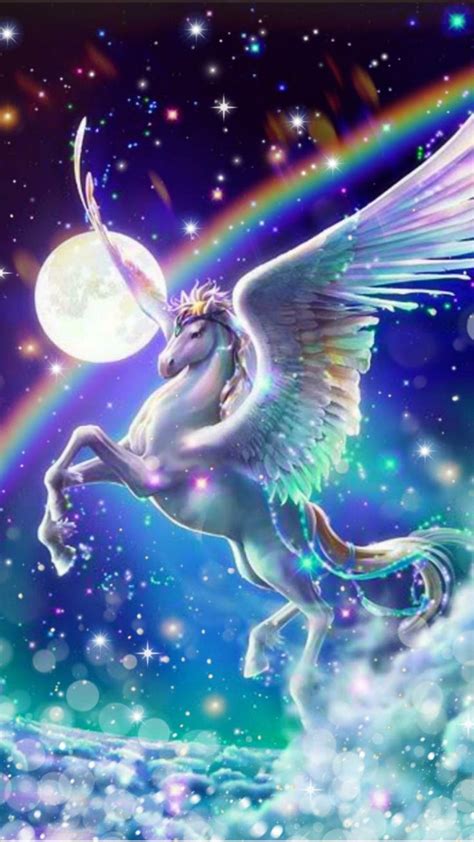 Pegasus With A Rainbow Disney Princess Art Pegasus Art Mythological