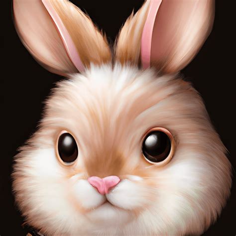Beautiful Fluffy Bunny Kawaii Chibi Cartoon Creative Fabrica