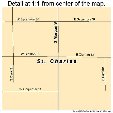 St Charles Iowa Street Map 1969915
