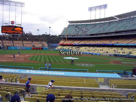 Seat View From Dugout Club Section 11 At Dodger Stadium Los Angeles