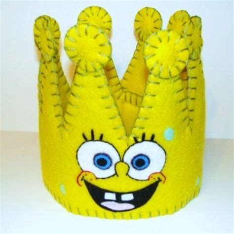 Spongebob Inspired Felt Birthday Party Crown Betterthannormal