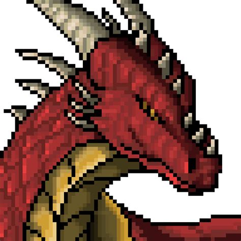 Pixel Art Fire Dragon Grid Fire Dragon Pixel Art Grid