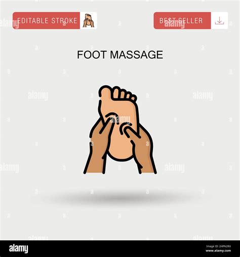 Foot Massage Simple Vector Icon Stock Vector Image And Art Alamy