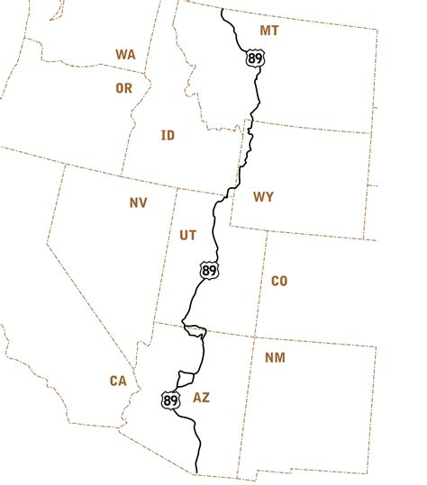 Us Route 89 Map Us Route 89