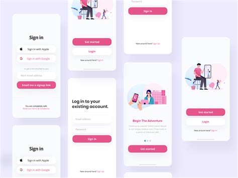 Mobile App Login And Signup Onboarding Uplabs